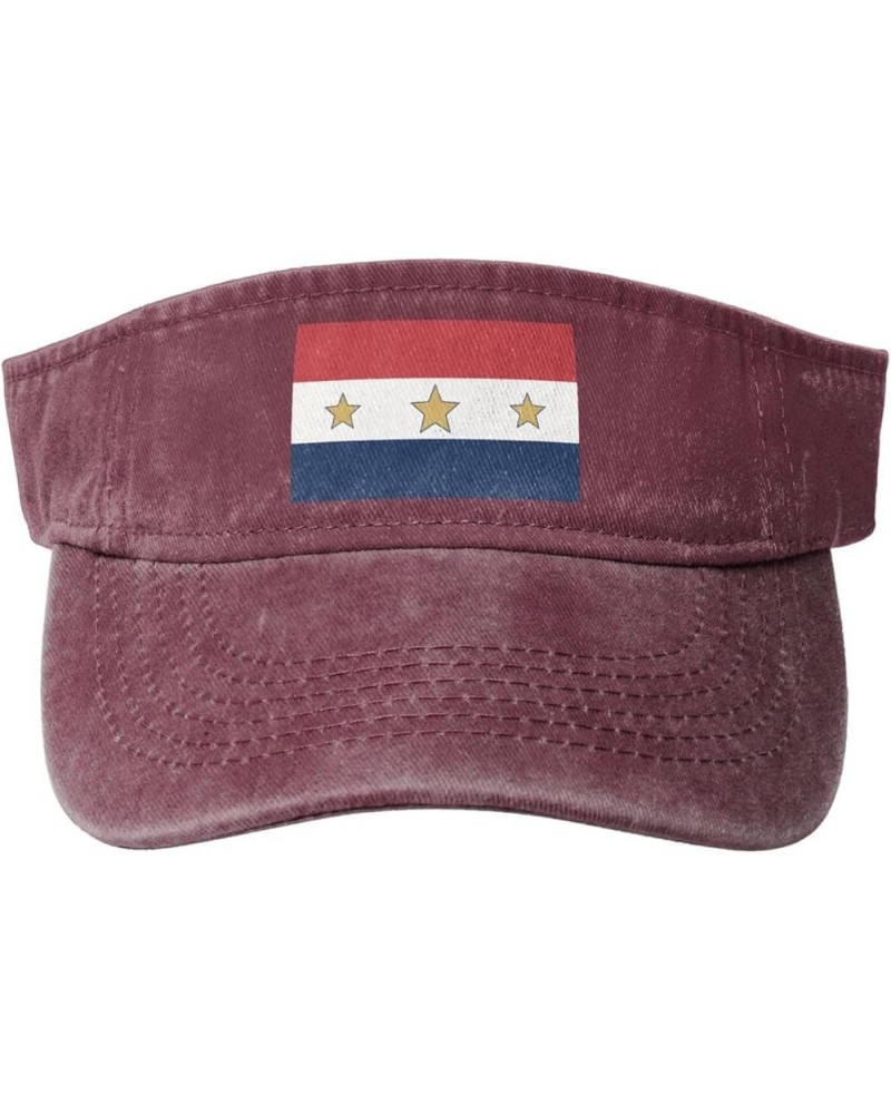 Flag of Lansing, Illinois Sun Hat Sun Visor Hats for Women Men Baseball Cap Golf Hats Red $12.78 Sun Hats