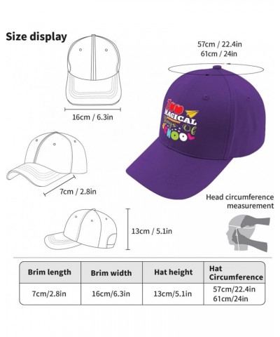 Cowgirl hat Apple 100% Magic Days of School Fishing hat Mens Trucker hat Gifts for Grandma Golf Cap Purple $10.94 Sun Hats