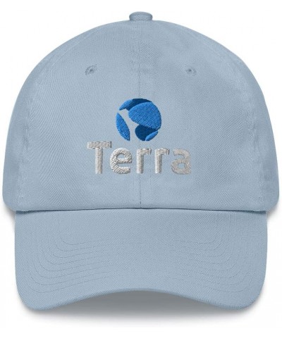 Terra Hat (Embroidered Dad Cap) Luna Crypto Light Blue $16.62 Baseball Caps