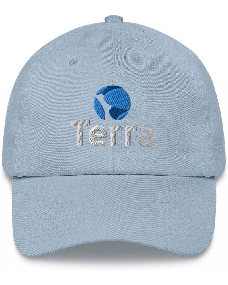 Terra Hat (Embroidered Dad Cap) Luna Crypto Light Blue $16.62 Baseball Caps