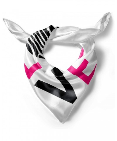 Pink Zebra Head Scarf, Zebra Stripes Hearts, Hair Wrap Pink Black and White $15.50 Scarves