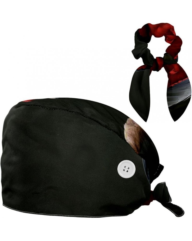 Nursing Hats,Working Cap with Buttons and Cotton Sweatband U477s2vbon $7.39 Skullies & Beanies