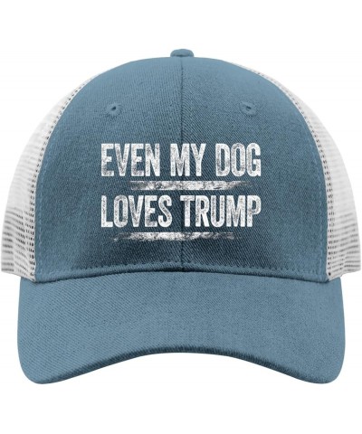 Even My Dog Loves Trump 2024 Hats Trump Hats for Women Mens AllBlack Sun Hat Cowgirl Hats Baseball Hats Skyblue $11.03 Cowboy...