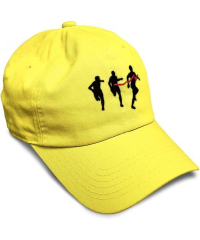 Soft Baseball Cap Winner at The Finish Line Olympics Sports Event Dad Hats for Men & Women Yellow $15.36 Baseball Caps