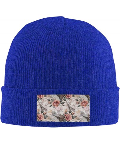 Flower Paris Eiffel Tower Print Elastic Knitted Hat Multifunction Outdoor Daily Beanie for Men Women Soft Warm Blue $13.32 Sk...