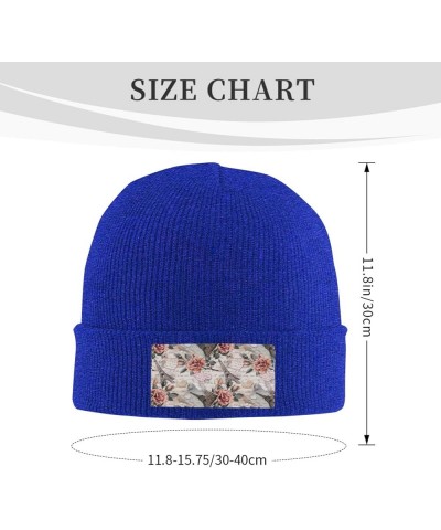 Flower Paris Eiffel Tower Print Elastic Knitted Hat Multifunction Outdoor Daily Beanie for Men Women Soft Warm Blue $13.32 Sk...