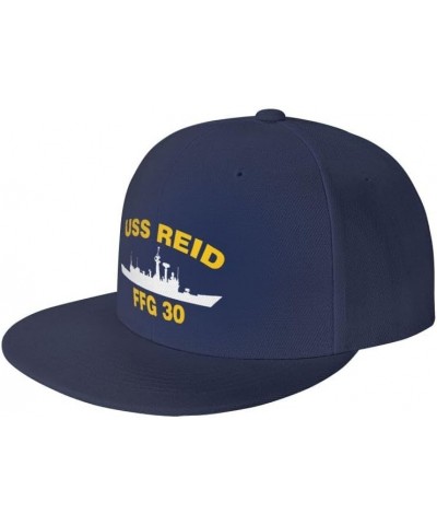 USS Reid FFG 30 Flag-Baseball Caps-Denim Hats Cowboy Knit hat Fisherman's hat Navy Blue $15.17 Baseball Caps