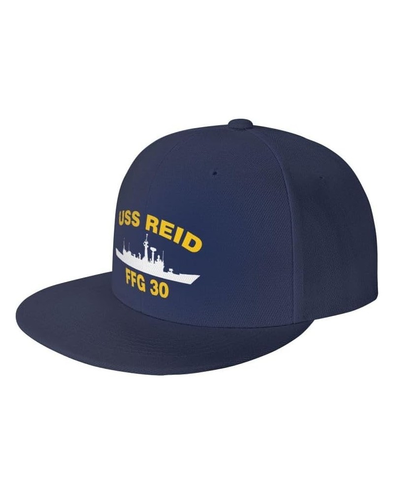 USS Reid FFG 30 Flag-Baseball Caps-Denim Hats Cowboy Knit hat Fisherman's hat Navy Blue $15.17 Baseball Caps