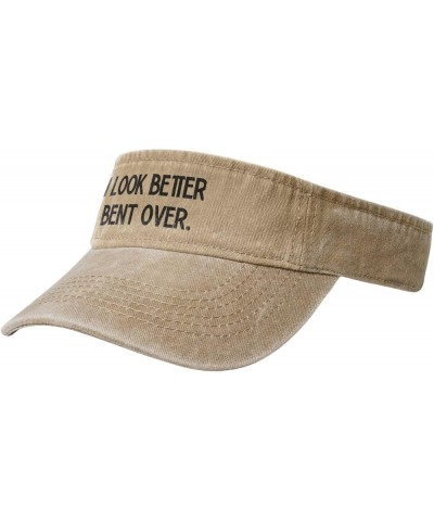 I Look Better Bent Over Sport Sun Visor Hats Cotton Ball Caps Empty Top Baseball Sun Cap for Men Women,Deep Heather Natural $...