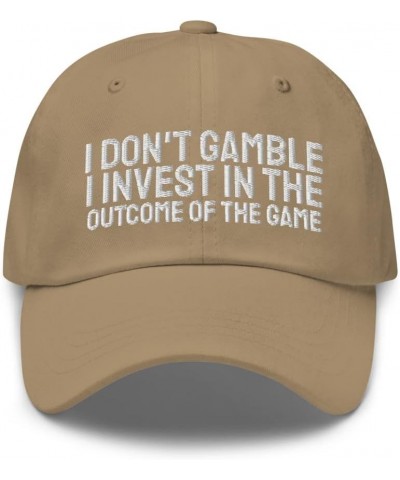 Funny Gambling Gambler Casino Poker Las Vegas Embroidered Dad Hat Baseball Cap Khaki $15.60 Baseball Caps