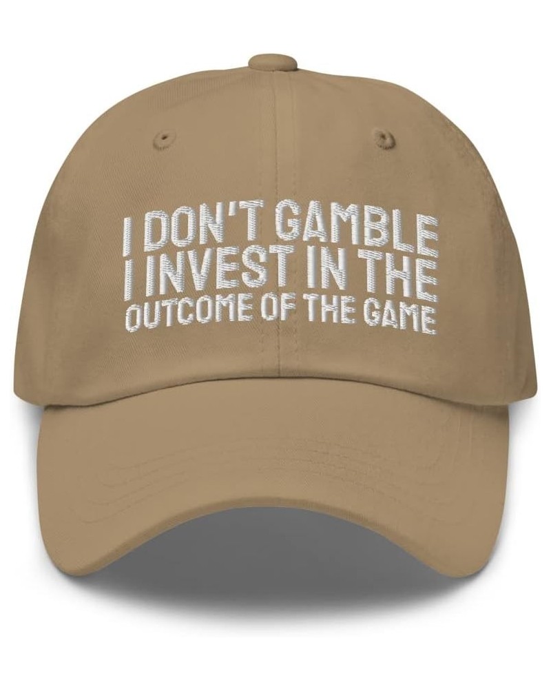 Funny Gambling Gambler Casino Poker Las Vegas Embroidered Dad Hat Baseball Cap Khaki $15.60 Baseball Caps