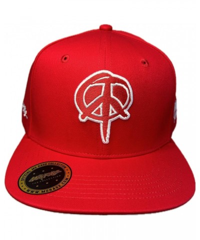 MO RAGZ Red Flat Bill Hat with 3D Peace Sign Logo $18.62 Baseball Caps