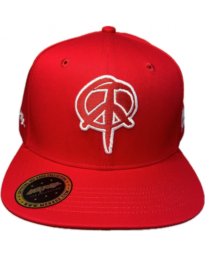 MO RAGZ Red Flat Bill Hat with 3D Peace Sign Logo $18.62 Baseball Caps