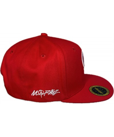 MO RAGZ Red Flat Bill Hat with 3D Peace Sign Logo $18.62 Baseball Caps