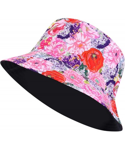 Men Women Fashion Aesthetic Embroidered Bucket Hat Outdoor Fisherman Hat Packable Sun Hat for Men Women UPF 50 Pink 3 $7.84 B...