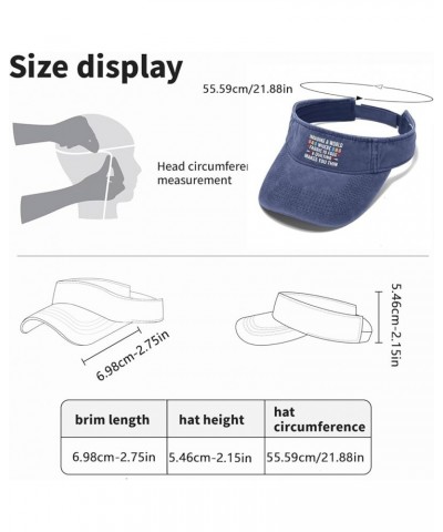 Imagine a World Where Fabric is Free and Quilting Makes You Thin Hat Sun Visor Hat for Adult Sun Navy $10.78 Sun Hats