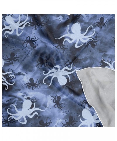 Women Square Scarf Octopus Animal Fish Ocean Pattern Kerchief Silk Like Hair Satin Head Scarf Neck Scarves Wraps 23.6"x23.6" ...