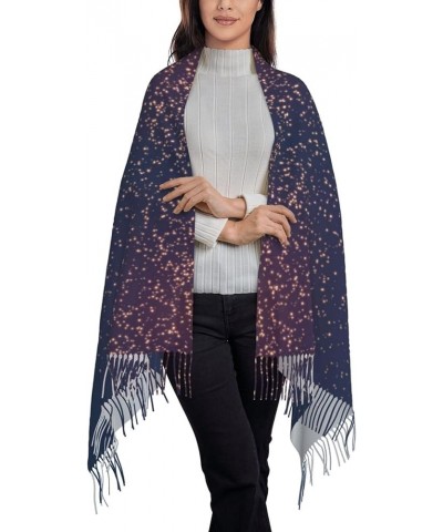 Blue Camouflage Pattern Women Pashmina Scarf Wrap Shawl, Mom Grandma Wife Girlfriend Holiday Gift Navy Blue Sky and Stars $14...