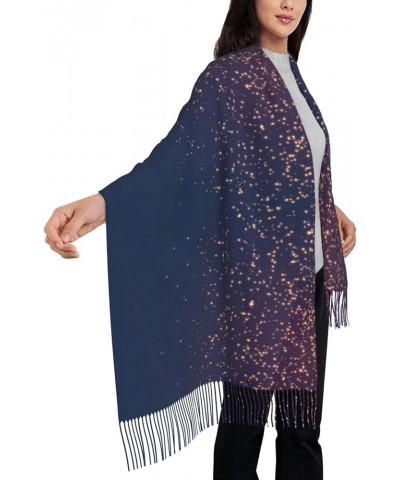 Blue Camouflage Pattern Women Pashmina Scarf Wrap Shawl, Mom Grandma Wife Girlfriend Holiday Gift Navy Blue Sky and Stars $14...