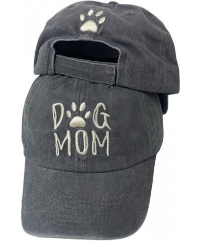 New! Unisex Vintage Cotton Washed Embroidered Baseball Cap Dog Gray Cotton $11.59 Baseball Caps