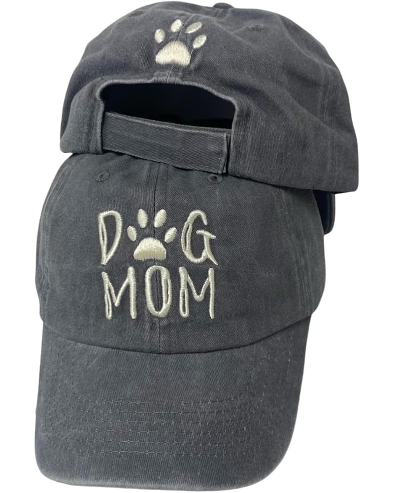 New! Unisex Vintage Cotton Washed Embroidered Baseball Cap Dog Gray Cotton $11.59 Baseball Caps