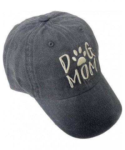 New! Unisex Vintage Cotton Washed Embroidered Baseball Cap Dog Gray Cotton $11.59 Baseball Caps