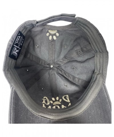 New! Unisex Vintage Cotton Washed Embroidered Baseball Cap Dog Gray Cotton $11.59 Baseball Caps