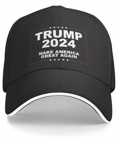 Trump 2024 Make America Great Again Baseball Cap Women Cowboy Hat Trucker Hat Men Dad Hat Snapback Hat Black Black $11.62 Bas...