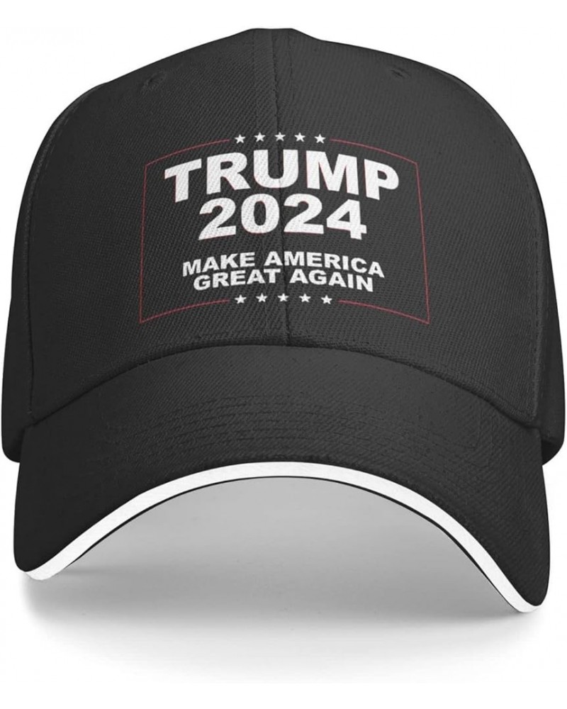 Trump 2024 Make America Great Again Baseball Cap Women Cowboy Hat Trucker Hat Men Dad Hat Snapback Hat Black Black $11.62 Bas...