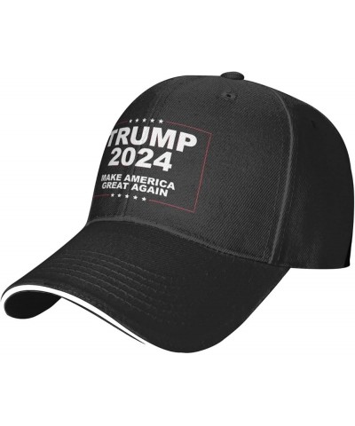 Trump 2024 Make America Great Again Baseball Cap Women Cowboy Hat Trucker Hat Men Dad Hat Snapback Hat Black Black $11.62 Bas...