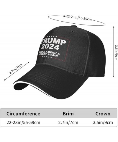 Trump 2024 Make America Great Again Baseball Cap Women Cowboy Hat Trucker Hat Men Dad Hat Snapback Hat Black Black $11.62 Bas...