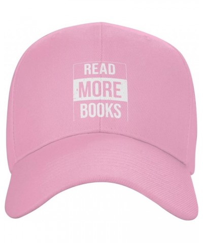 Vintage Read More Books Women's Baseball Cap Retro Dad Hat Adjustable Pink $10.23 Baseball Caps