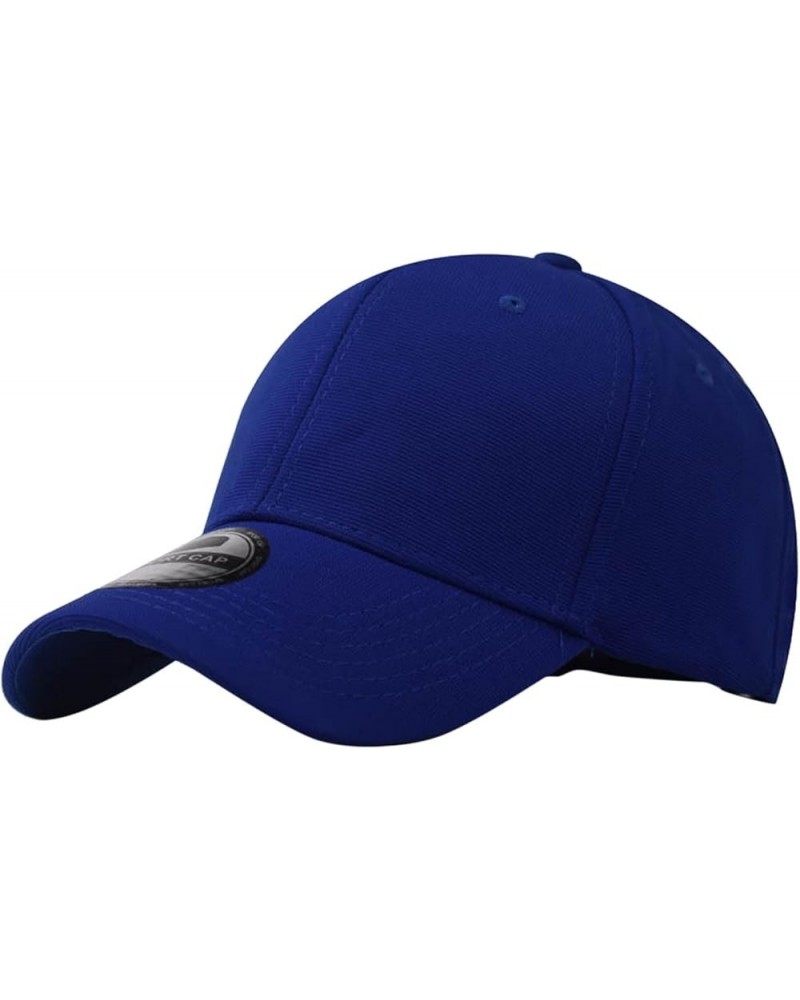 Mens and Womens Solid Color Baseball Cap Trendy Pattern Patch Hat Adjustable Snapback Sports Caps Blue $6.27 Sun Hats