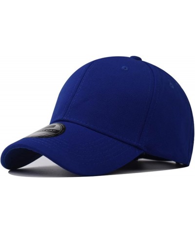 Mens and Womens Solid Color Baseball Cap Trendy Pattern Patch Hat Adjustable Snapback Sports Caps Blue $6.27 Sun Hats