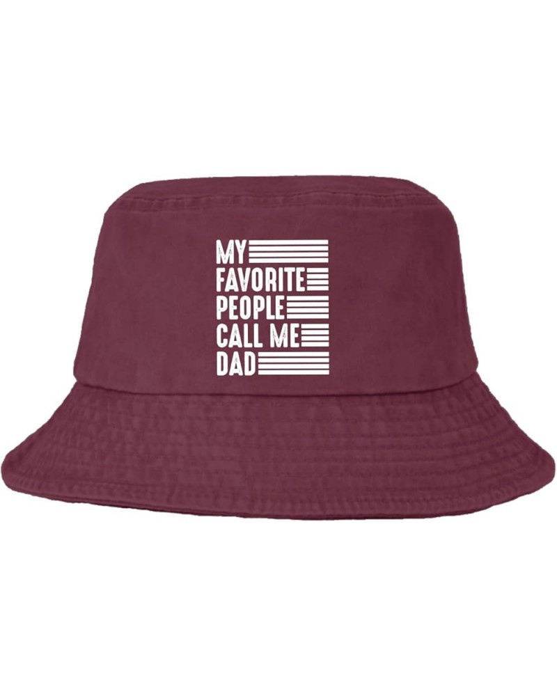 My Favorite People Call Me Dad Bucket Hats Bucket Hats Packable Mens Hat for Golf Accessories for Swimming Pool Deep Rose $10...