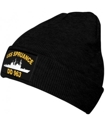 USS Spruance DD 963 Flag-Knit hat Trucker Hats Denim Hats Cowboy Baseball Caps Fisherman's hat Black $14.92 Baseball Caps