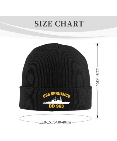 USS Spruance DD 963 Flag-Knit hat Trucker Hats Denim Hats Cowboy Baseball Caps Fisherman's hat Black $14.92 Baseball Caps