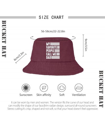 My Favorite People Call Me Dad Bucket Hats Bucket Hats Packable Mens Hat for Golf Accessories for Swimming Pool Deep Rose $10...