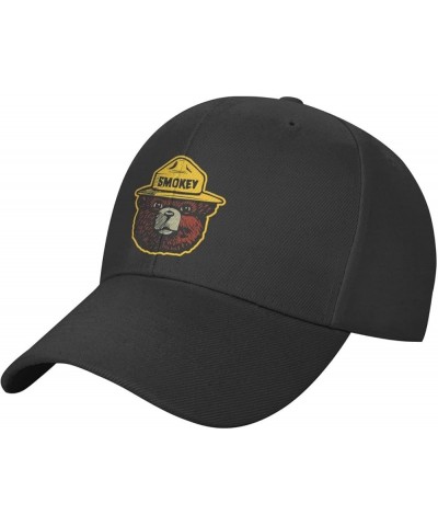 Smokey The Bear Baseball Cap Men Women - Classic Trucker Hat Adjustable Plain Hat Black Black $14.47 Baseball Caps