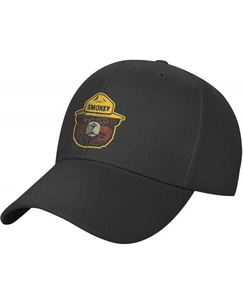 Smokey The Bear Baseball Cap Men Women - Classic Trucker Hat Adjustable Plain Hat Black Black $14.47 Baseball Caps