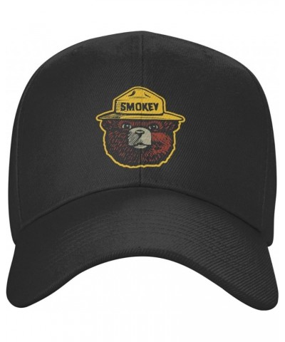 Smokey The Bear Baseball Cap Men Women - Classic Trucker Hat Adjustable Plain Hat Black Black $14.47 Baseball Caps