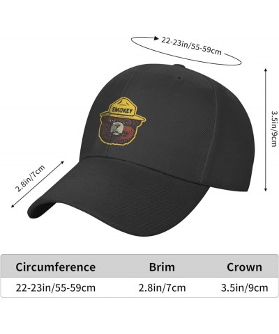 Smokey The Bear Baseball Cap Men Women - Classic Trucker Hat Adjustable Plain Hat Black Black $14.47 Baseball Caps