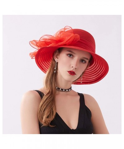 Women's Church Fascinator Bridal Tea Party Wedding Hat Hats for Men Outdoors Red-10 $8.51 Sun Hats