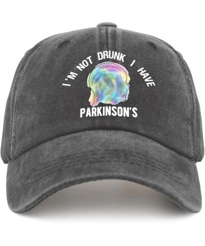 I'm Not Drunk I Have Parkinson's Hats Anime Hat Pigment Black Womens Bucket Hat Gifts for Boyfriends Golf Caps Pigment Black ...