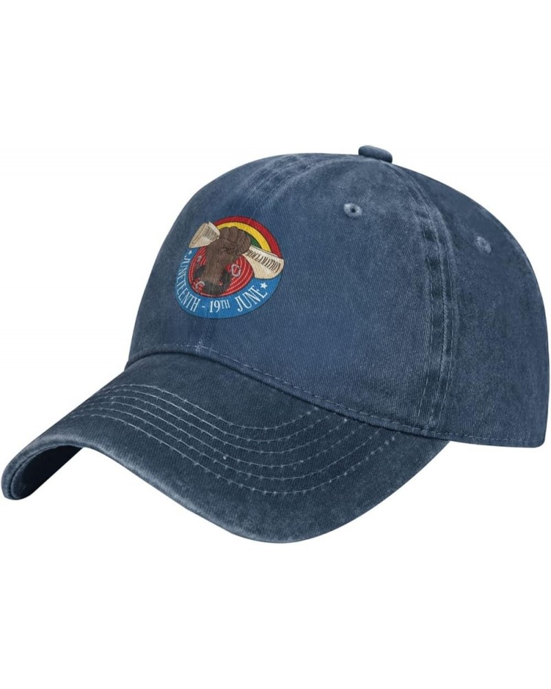 Juneteenth African American Freedom Denim Trucker Hat Baseball Cap for Men Or Women Cowboy Black Navy Blue $20.41 Cowboy Hats