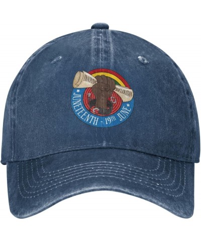 Juneteenth African American Freedom Denim Trucker Hat Baseball Cap for Men Or Women Cowboy Black Navy Blue $20.41 Cowboy Hats