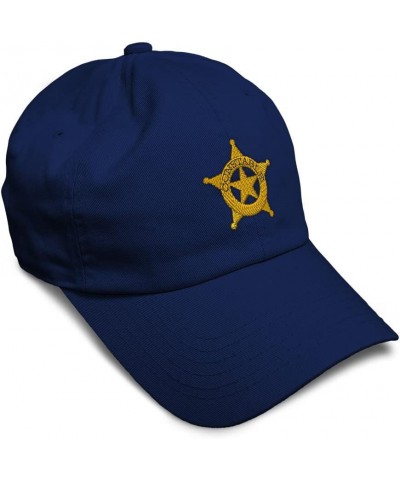 Soft Baseball Cap Constable Police B Embroidery Police Officer Cotton House Roof Dad Hats for Men & Women Navy Design Only $1...