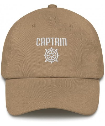 Boat Captain Sailor Sailing Sail Boating Embroidered Dad Hat Adjustable Cotton Cap Khaki $16.32 Baseball Caps