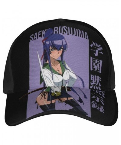 Anime Highschool of The Dead Saeko Busujima Baseball Cap Adjustable Summer Sun Baseball Cap for Mens Womens Black $18.65 Base...