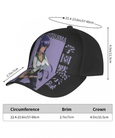 Anime Highschool of The Dead Saeko Busujima Baseball Cap Adjustable Summer Sun Baseball Cap for Mens Womens Black $18.65 Base...